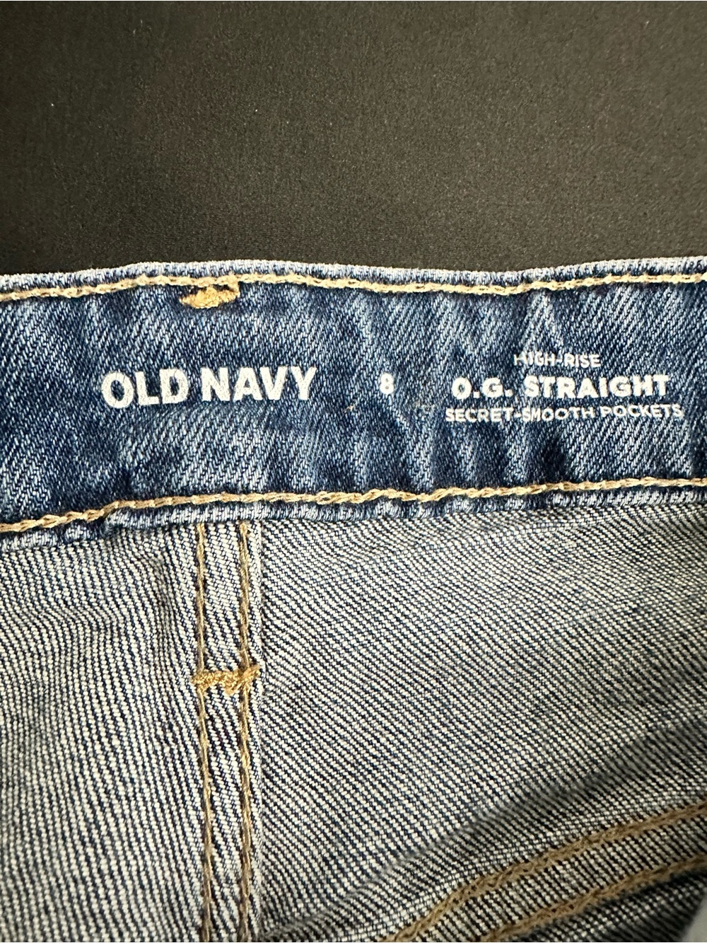 Old Navy Blue Distressed Rolled-Hem Denim Shorts - Picture 2 of 3